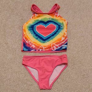 two-piece tie dyed swimsuit